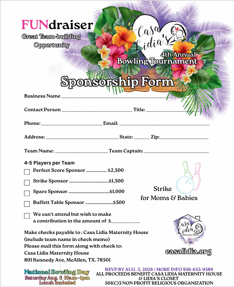 FUNdraiser sponsorship form